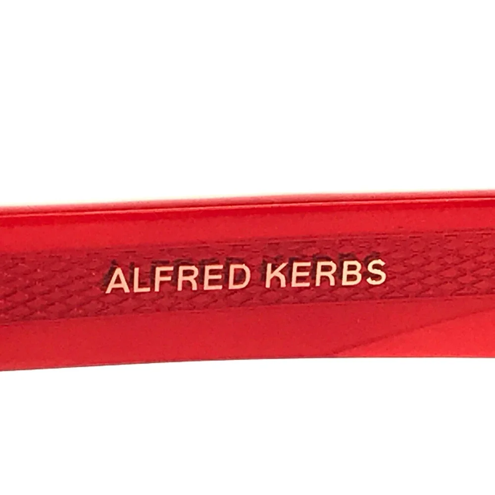 Alfred Kerbs Eyeglasses Frames AMANY RDBE Red Beige Thick Cat Eye 51-22-140